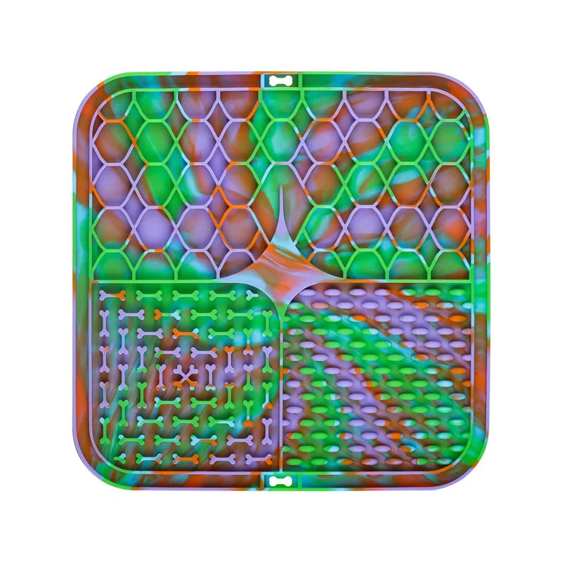 Pet Lick Silicone Mat for Dogs Pet Slow Food Plate Dog Bathing Distraction Silicone Dog Sucker Food Training Dog Feeder Supplies Mon Chien à la Maison