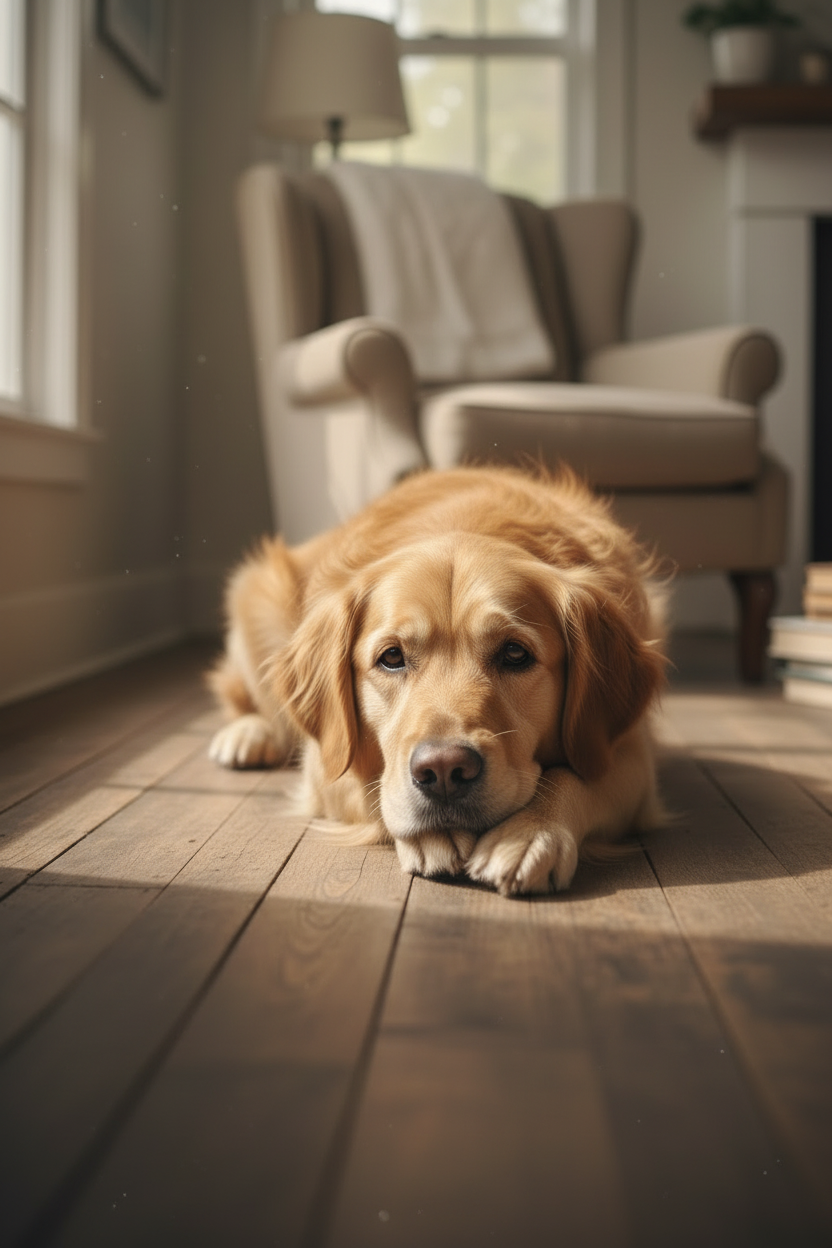 Chien qui s'ennuie - portrait 2:3